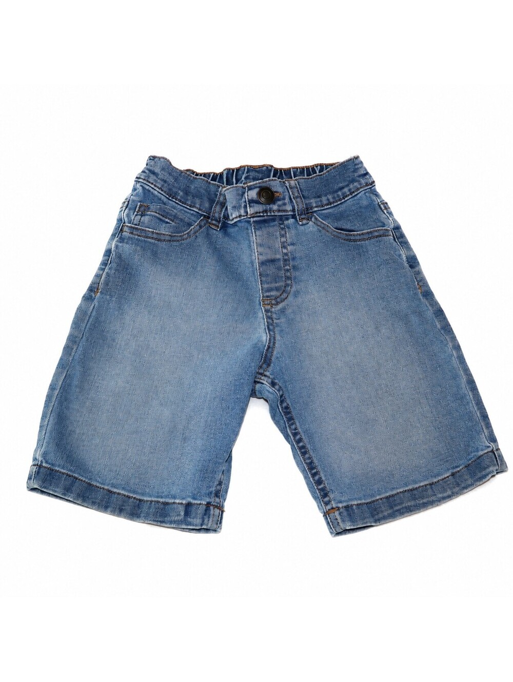 OshKosh B'gosh Boys Denim Shorts Size 5T Light Wash Blue Elastic Waist
